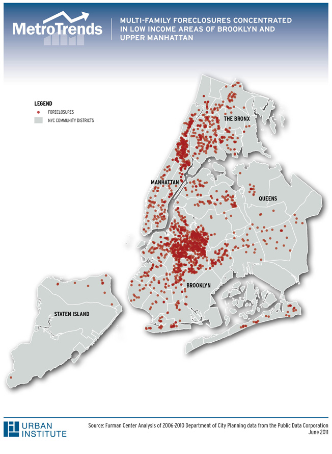 Multi-family Foreclosures Concentrated in Low-income Areas