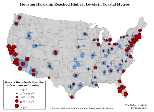 housing hardship reached highest levels in coastal metros map